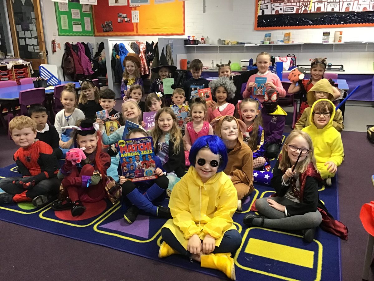 Pupils dressed up as book characters