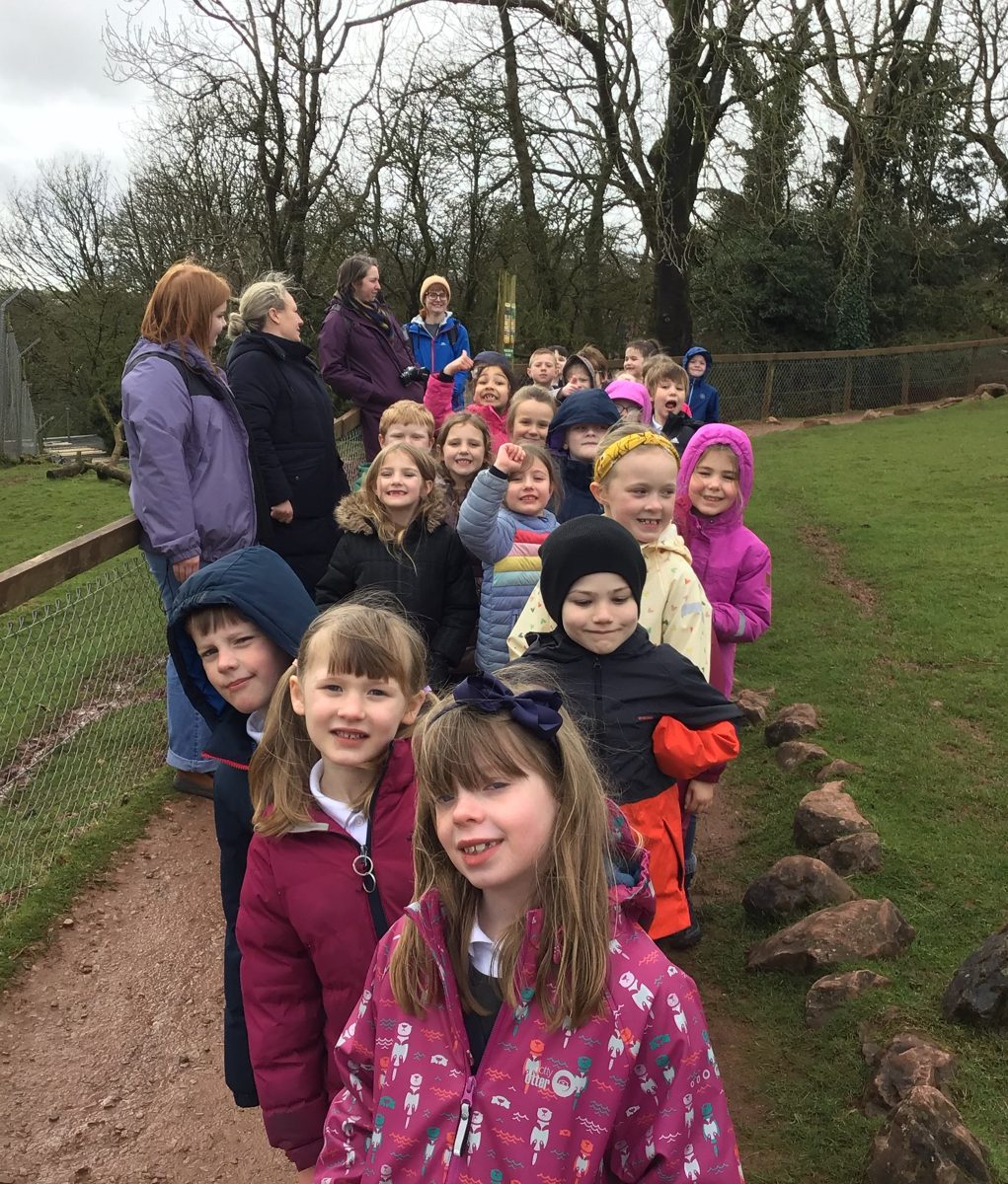 Pupils on a school trip outdoors
