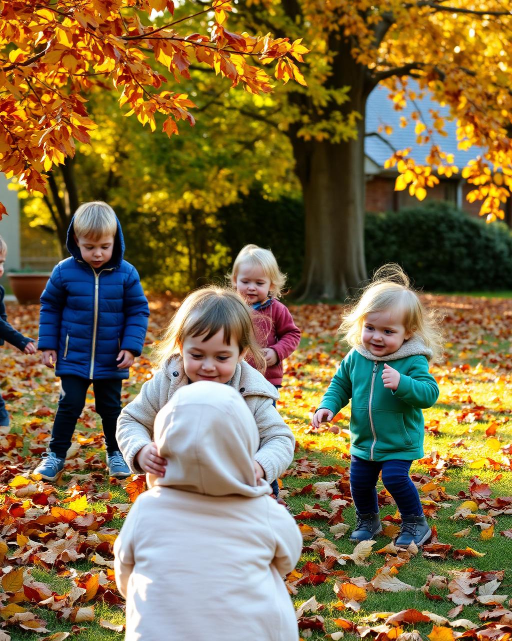 Nursery in autumn leaves